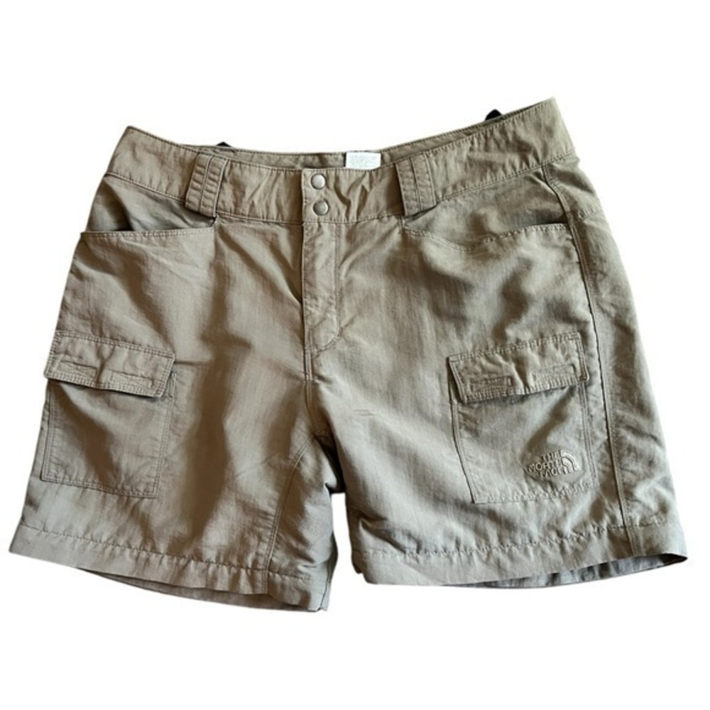 THE NORTH FACE 4.5” Khaki Outdoor / Hiking 4-Pocket Stretch Nylon Shorts, 6